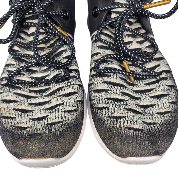 Nike Boots Womens 8 Black Roshe Two Hi Flyknit Socks Lace Up Mid Calf Sneakers - Picture 5 of 11